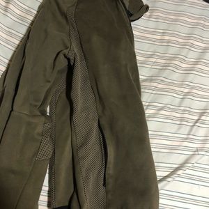 Olive green athletic zip up